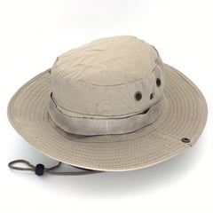 Solid Round Brim Hat Outdoor Sun Protection Combat Training Fisherman Hat