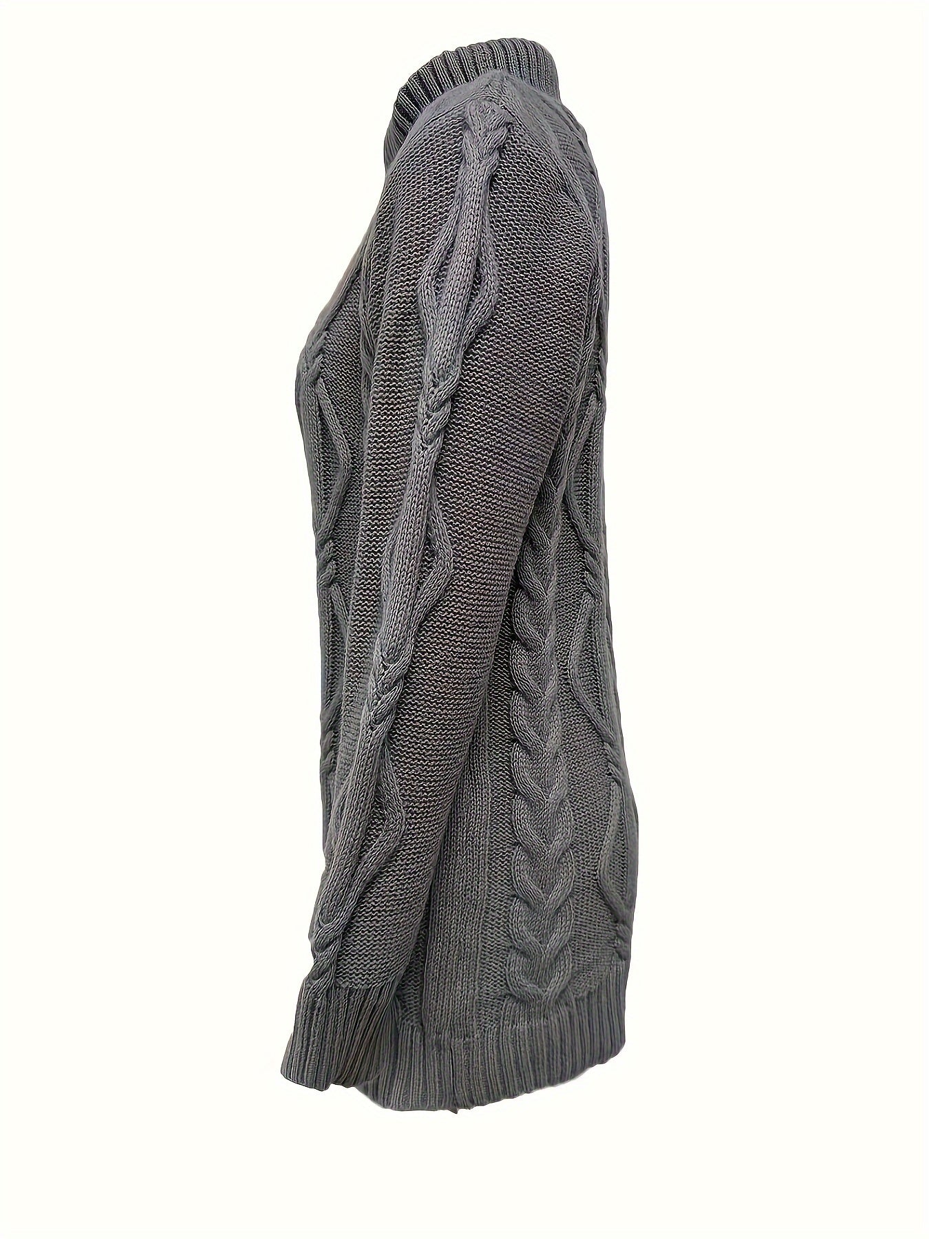 Cable Long Sleeve Turtle Neck Jumper