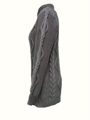Cable Long Sleeve Turtle Neck Jumper