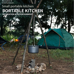 Portable Stainless Steel Tripod for Cooking Camping