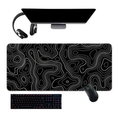 Abstract Terrain Line Outline Large Mouse Pad 80x31.5in