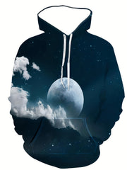 Men's Astronaut & Graphic Hoodie Active Breathable Hooded Sweatshirt