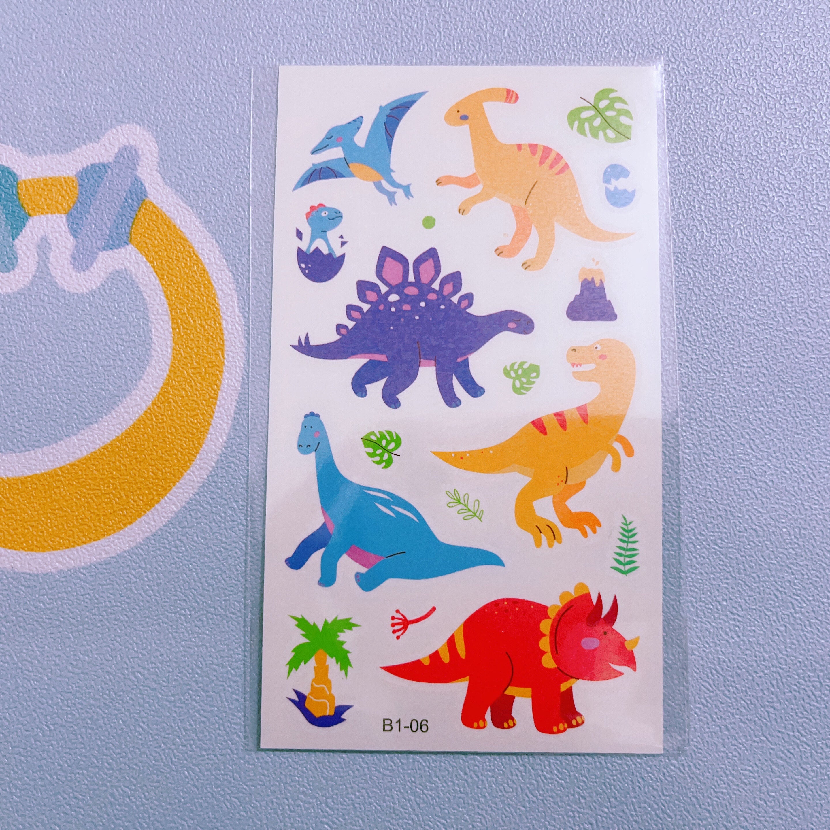 Waterproof Cartoon Dinosaur Temporary Tattoos