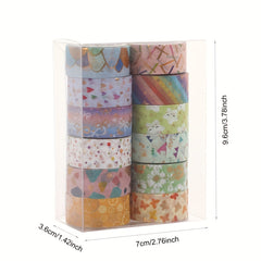12 Rolls Colorful Washi Tape Set DIY Crafts Scrapbook Gift Wrapping