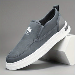 Men's Breathable Slip On Canvas Shoes Casual Flats For Walking Jogging