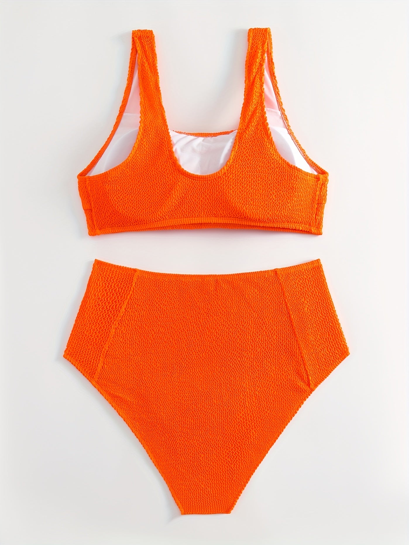 Ribbed Crop Tank Top & Panty Swimsuit Set