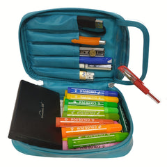 Waterproof Patent Leather Clutch Bag for Cosmetics Brushes and Toiletries