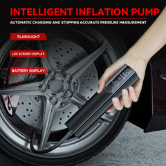 120PSI Wireless Portable Tire Inflator Pump - Fast Inflating Mini Air Pump