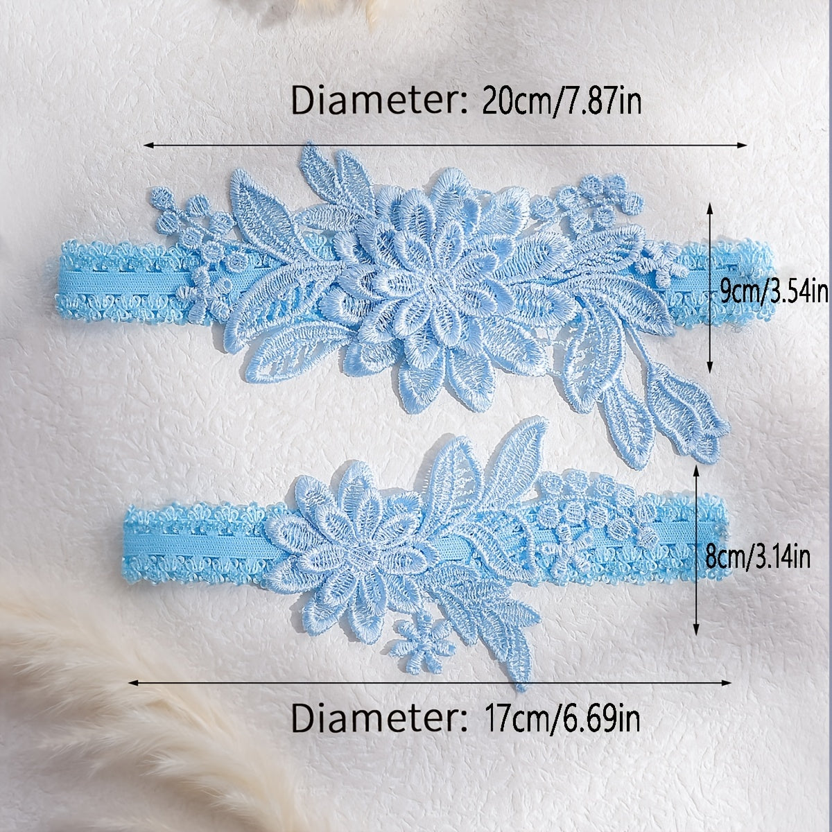 Bridal Garter Belt Elastic Non-slip Leg Ring Set