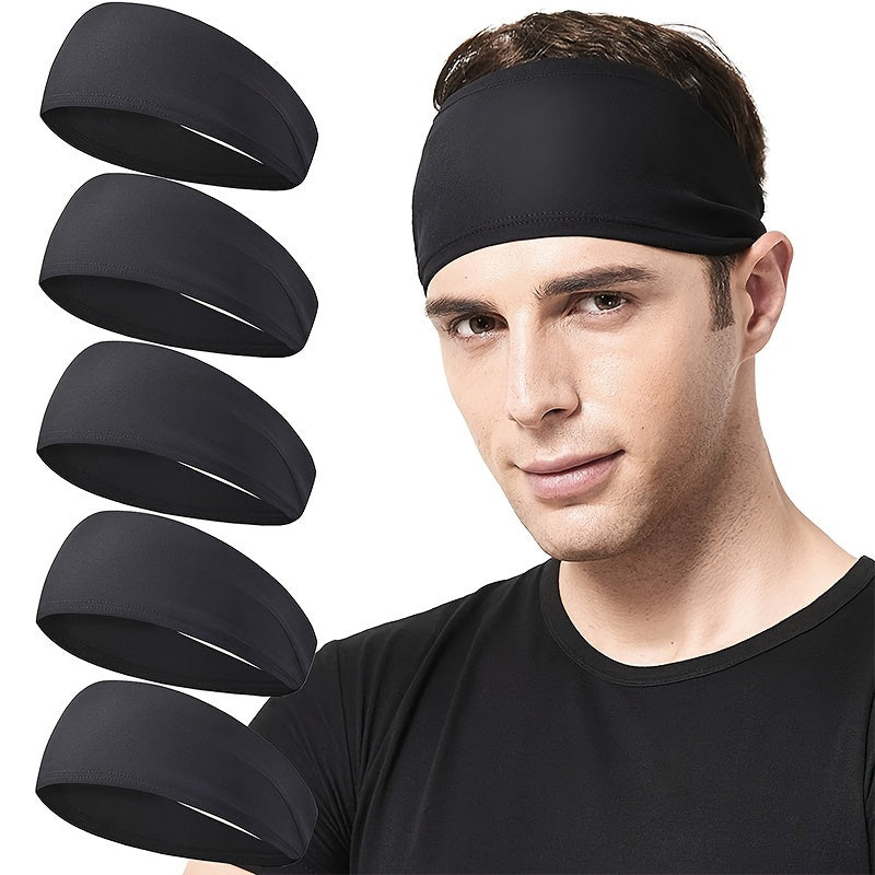5pcs Quick Drying Yoga Sweat Headband for Fitness Running