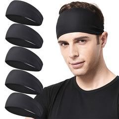 5pcs Quick Drying Yoga Sweat Headband for Fitness Running