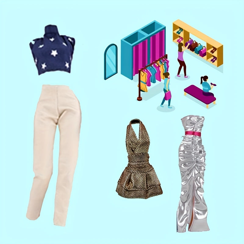 30-Piece Doll Outfit Set for 11.5" Dolls