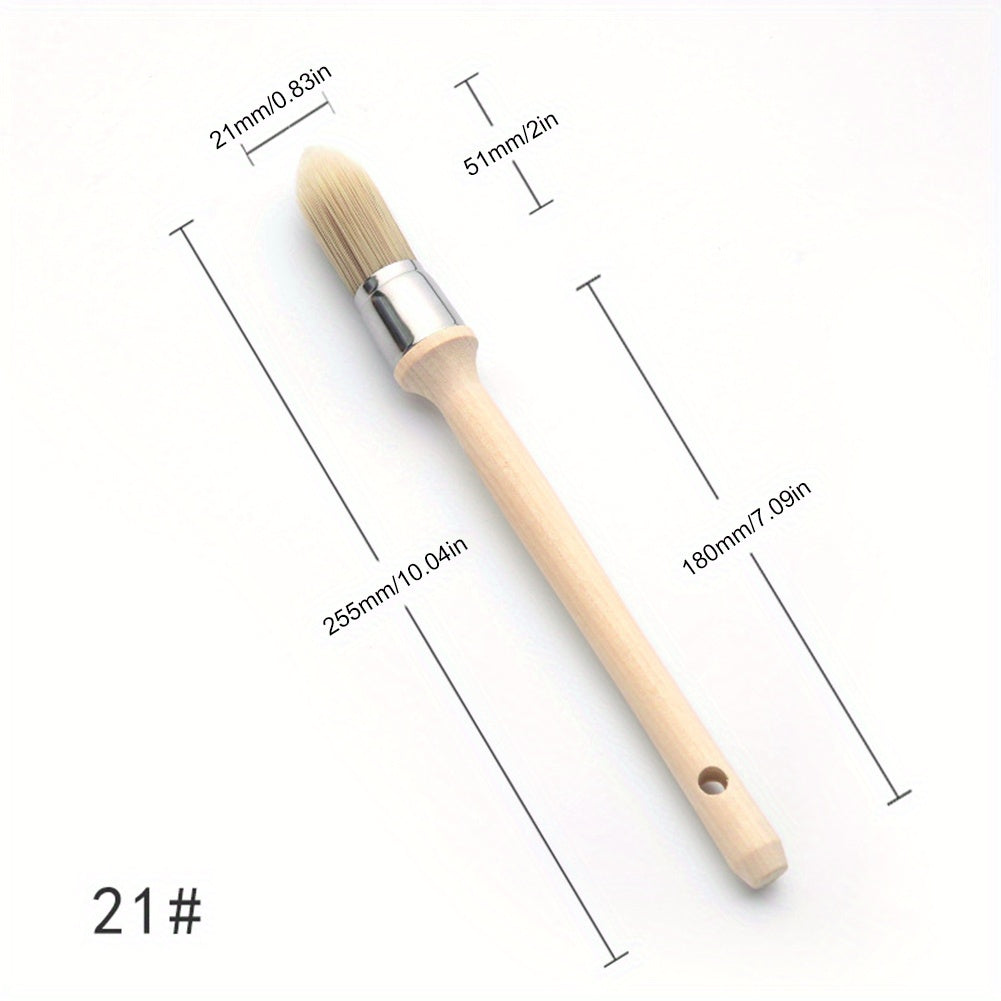 1pc Trim Paint Brush 15 18 21 25mm Edge Painting Tool with Wood Handle