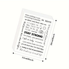 4pcs Inspirational Word Stickers Blessing Envelope Journal Stationery
