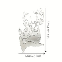 Christmas Deer Head Series Metal Cutting Die for DIY Scrapbook