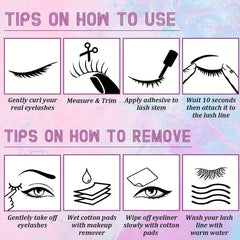 Long Fluffy Thick Cat Eye Lashes for Volume and Lengthening