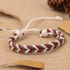Boys Vintage Braided Bracelet Adjustable Wristband Couple Holiday Jewelry Gift