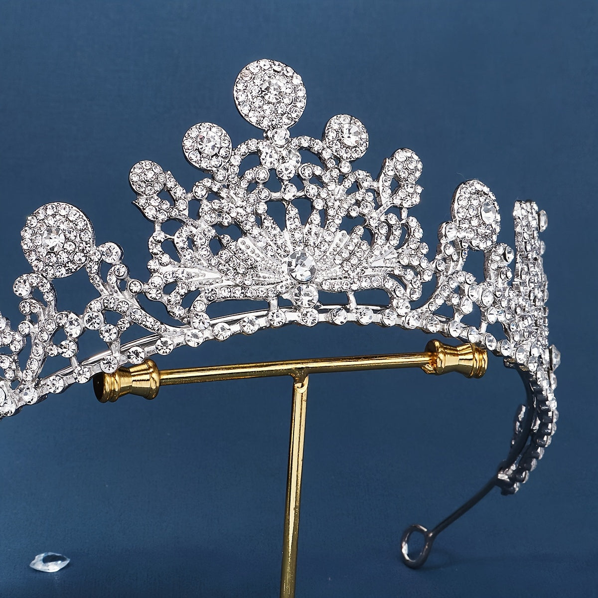 Rhinestone Alloy Silver Crown Hairband Headband Party Favor Decorations