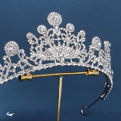 Rhinestone Alloy Silver Crown Hairband Headband Party Favor Decorations