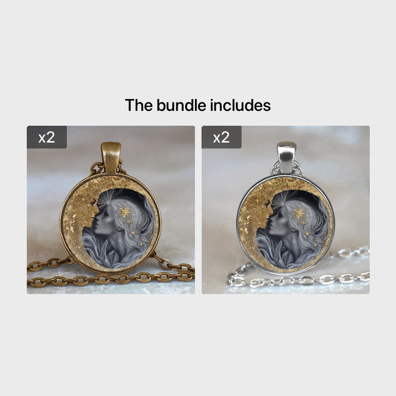 Moon Beauty Pendant Necklace for Girls