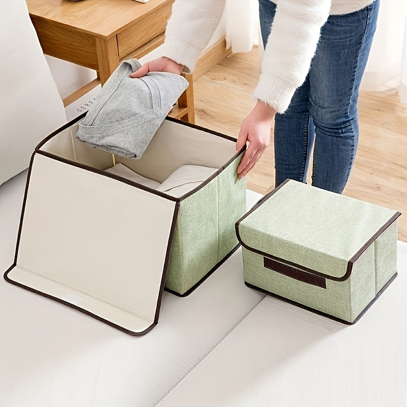 2pc Foldable Flap Storage Bag Dustproof Large Capacity Storage Box