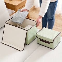 2pc Foldable Flap Storage Bag Dustproof Large Capacity Storage Box
