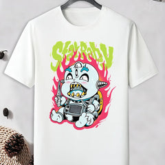 Men's Baby Monster Pattern T shirt Active Stretch Breathable Tee