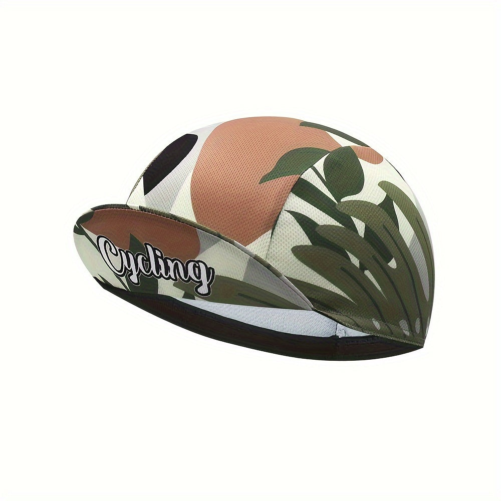 Men's Retro Leaf Pattern Cycling Cap Under Helmet Hat