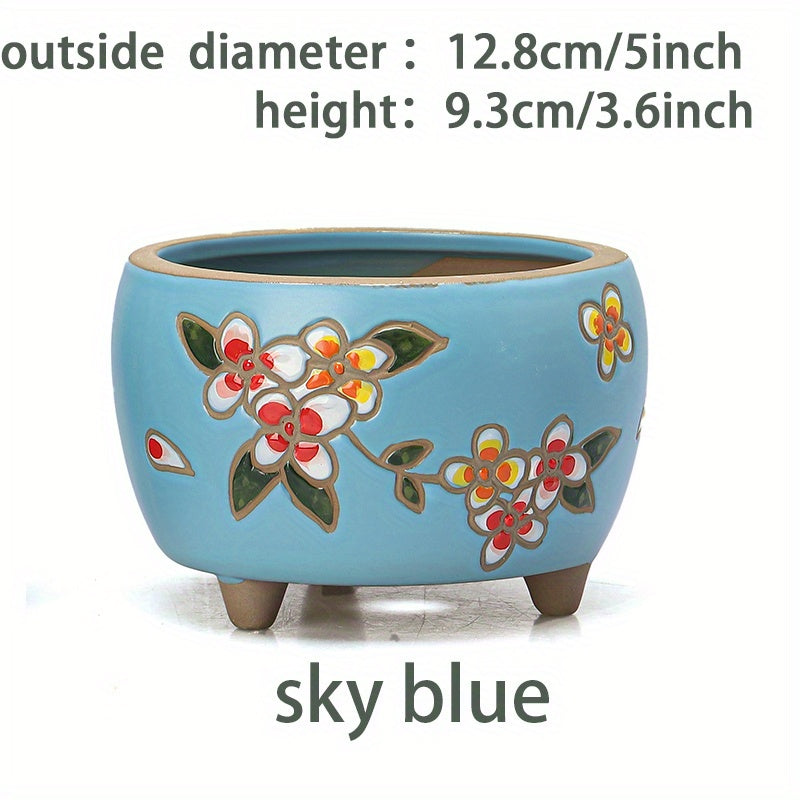 Hand Painted Yanxi Flowerpots Creative & Breathable