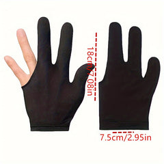 Billiards Smooth Embroidery Gloves Three Finger Gloves Billiard Accessories
