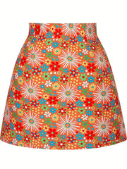 Floral Print Mini Skirt for Spring & Summer