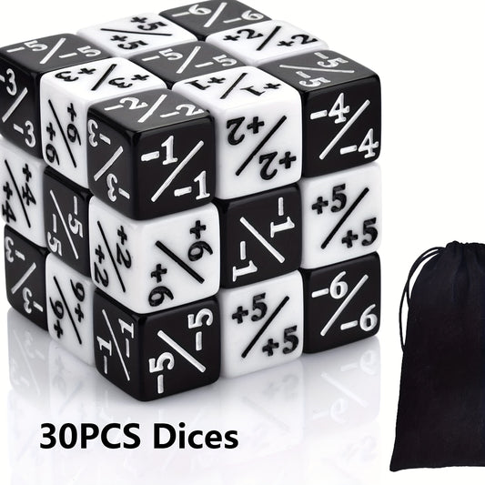 30 Pcs Dice Counters Token Set D6 Dice for MTG CCG Dice Game