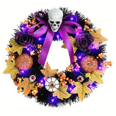 Halloween Wreath Ghost Pumpkin Horror Hanging Pendant Skeleton