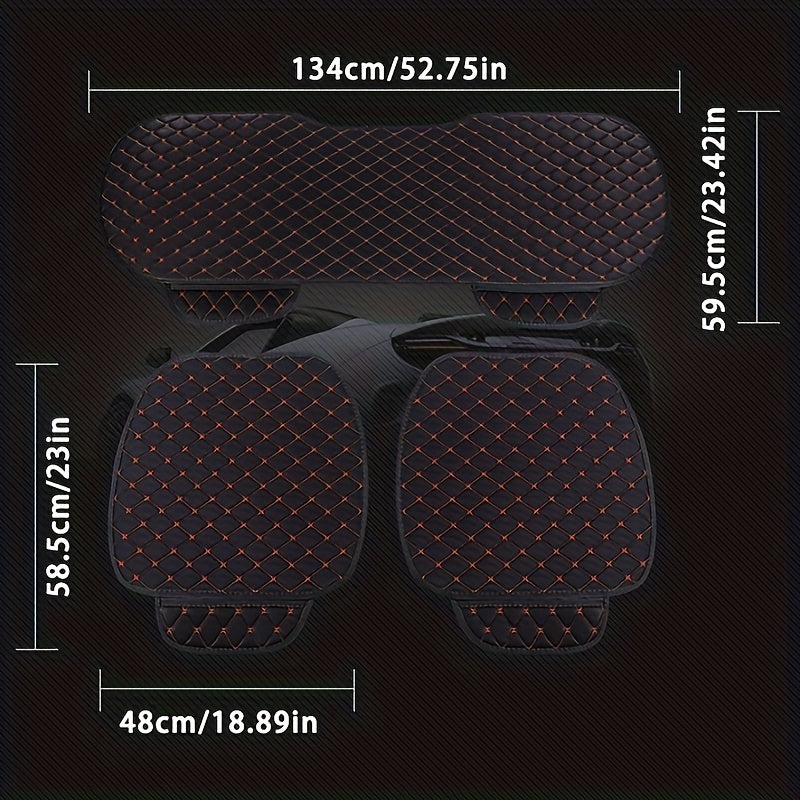 Embroidered Car Seat Covers with Long Rear Seat Chair Cover for Car and SUV