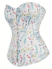Floral Print Waist Shaping Bustier Top