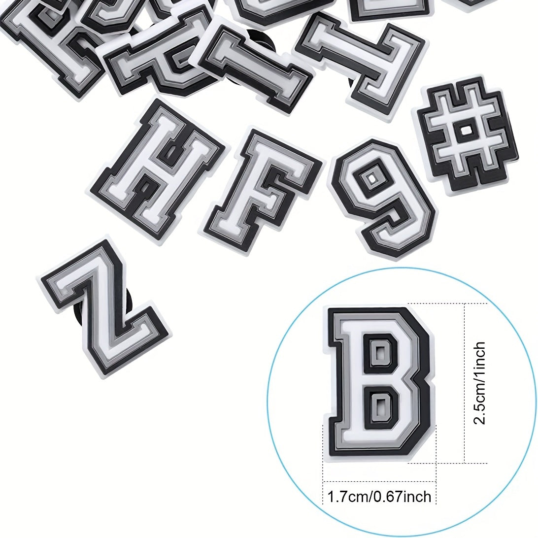 1pc Letter Shoe Charms For Crocs A-T