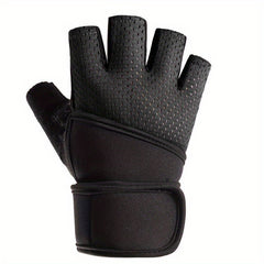Breathable Half Finger Fitness Gloves with Wrist Support Anti Slip