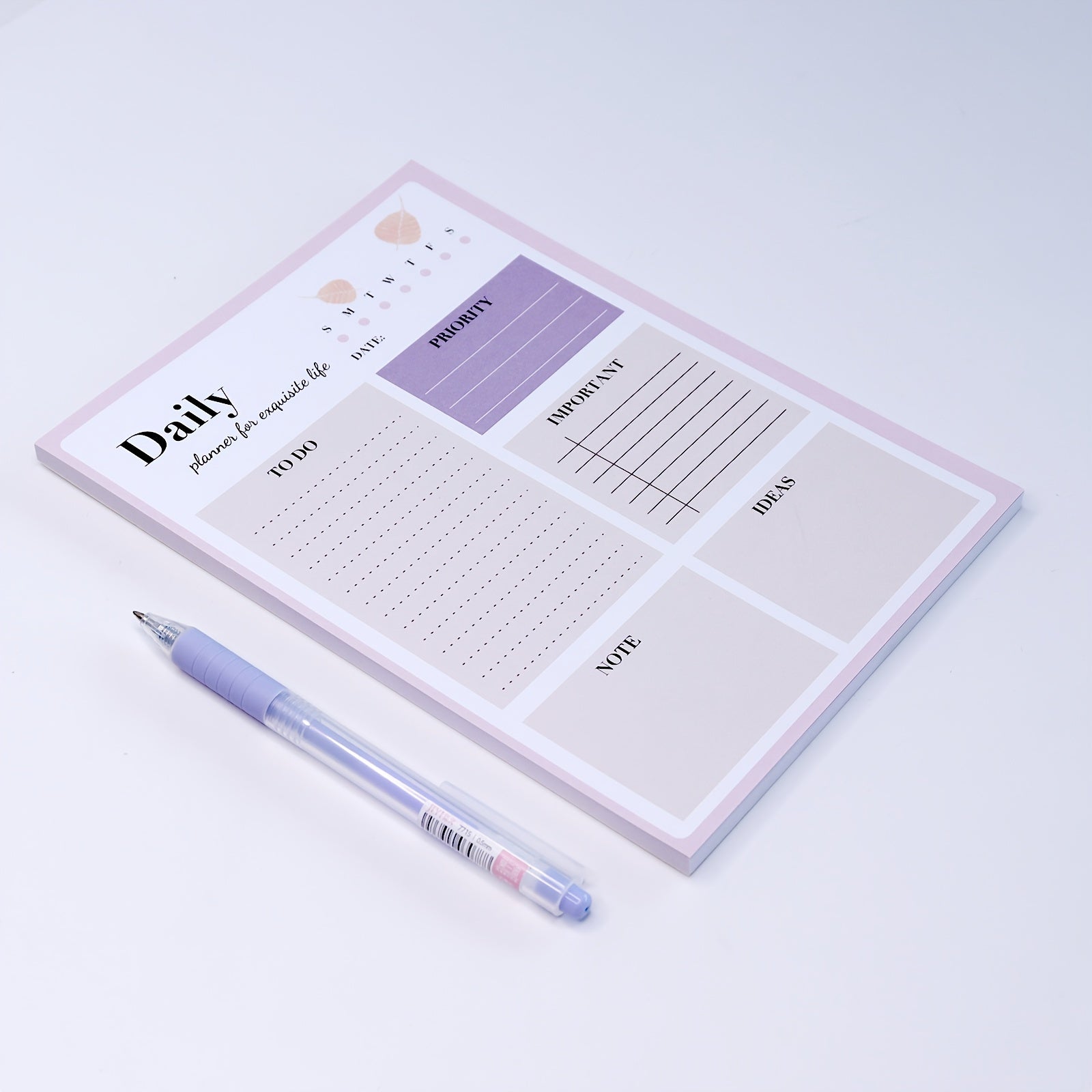 Letter Graphic Plan Notepad 52 Sheets For Daily Planning
