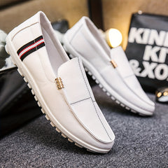 Men's Comfy PU Leather Loafer Slip On Shoes Spring Summer