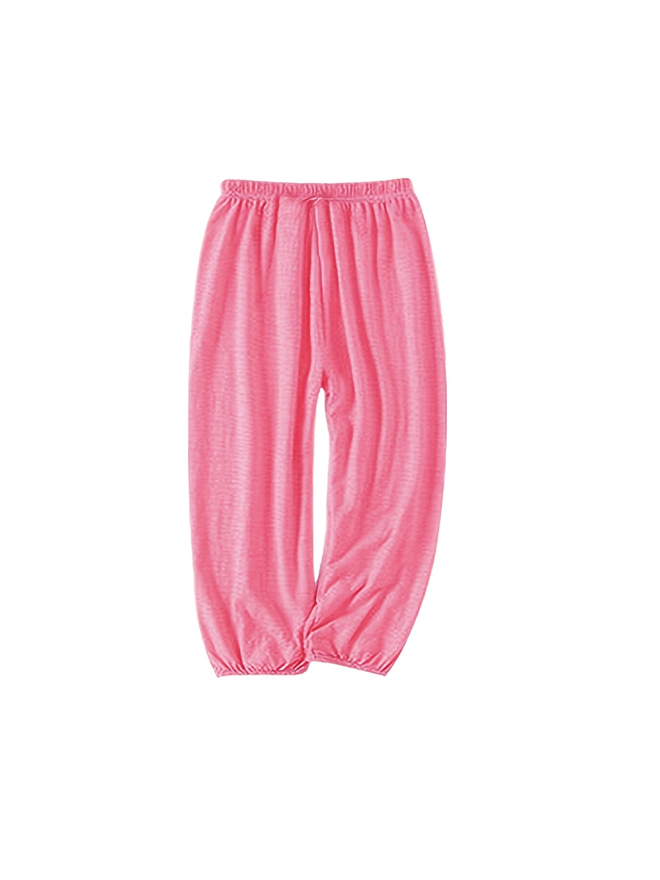 3pcs Girls Cotton Linen Casual Long Ankle Pants