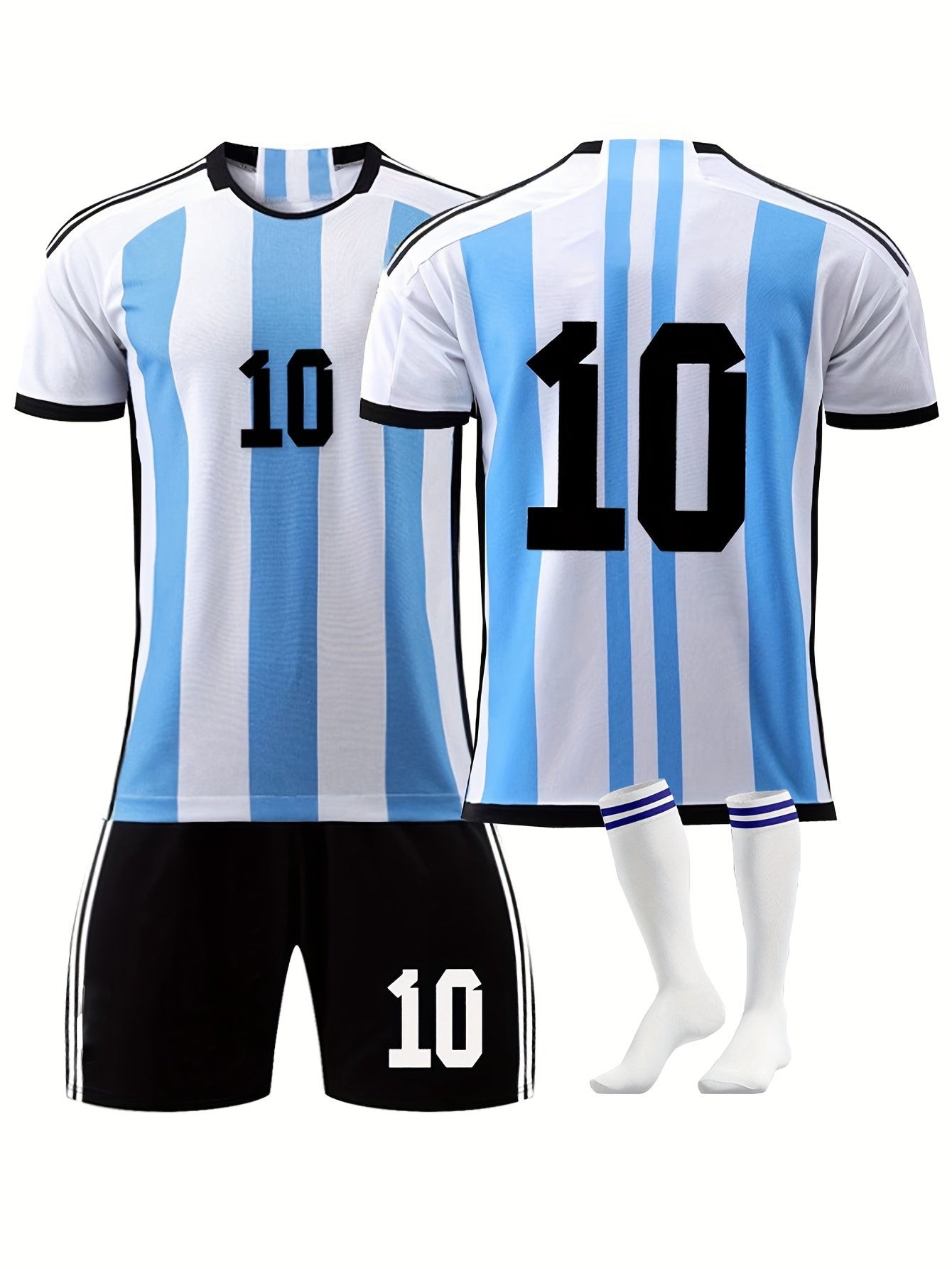 3pcs Argentina Kids Soccer Jersey Set with Socks