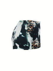 Sexy Letter Print Skinny Shorts for Women