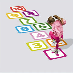Jumping House Floor Sticker Plaid Digital Decoration Waterproof Self-adhesive