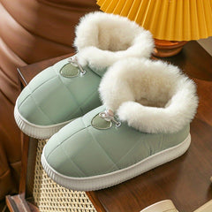 Plush Lined Slipper Boots Waterproof Thermal Snow Boots
