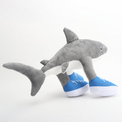 Soft Plush Shark Toy Sneaker Clad Funny Companion Doll Gift