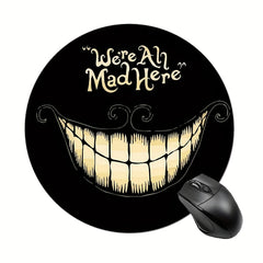 Round Mouse Pad Washable Non Slip Rubber Base Mouse Pad 20cmx20cm