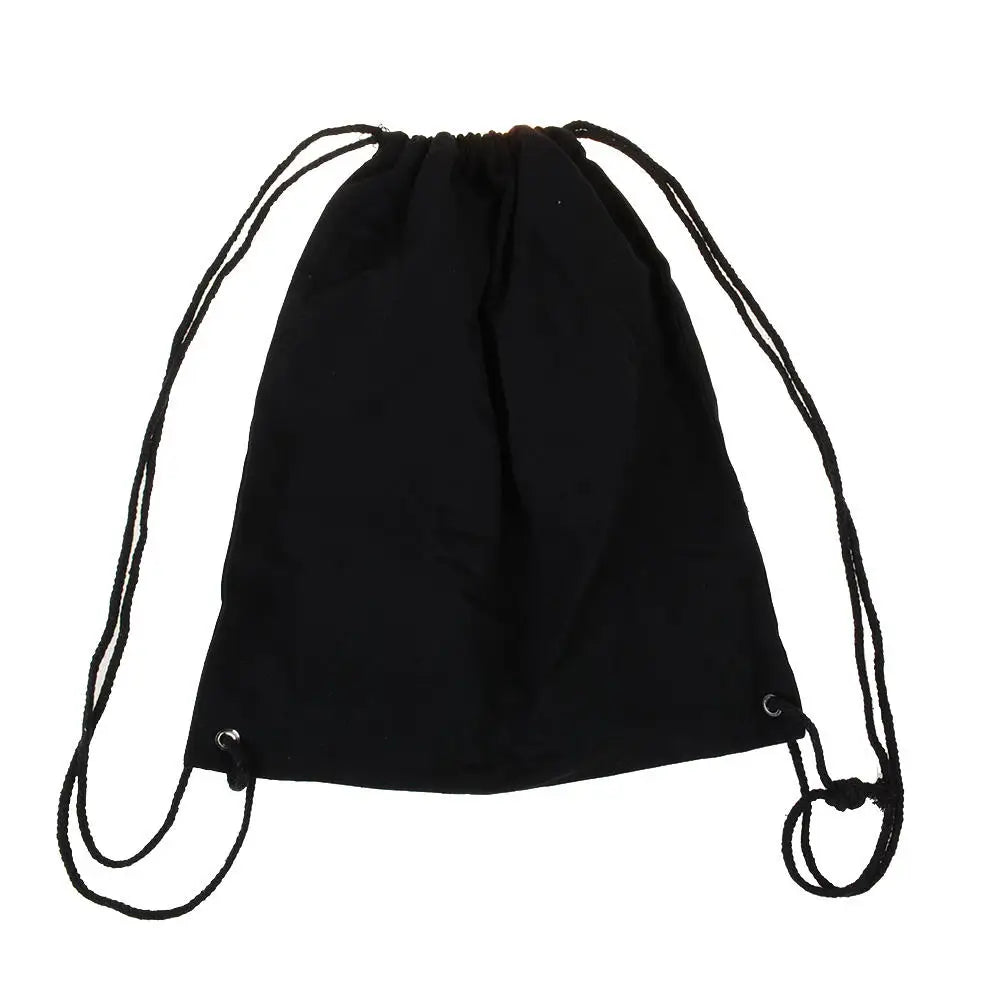 35x40cm Eco Reusable Canvas Shopping Bag with Drawstring Bundle Pockets
