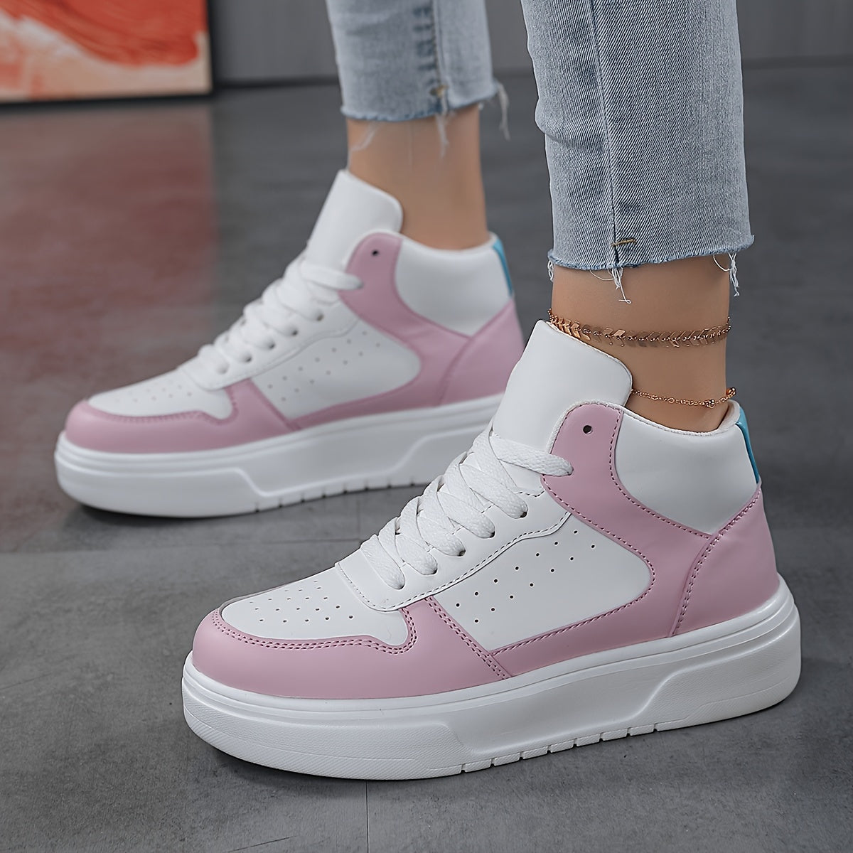 Women's Lightweight Chunky Sneakers - Casual Versatile Skate Shoes
