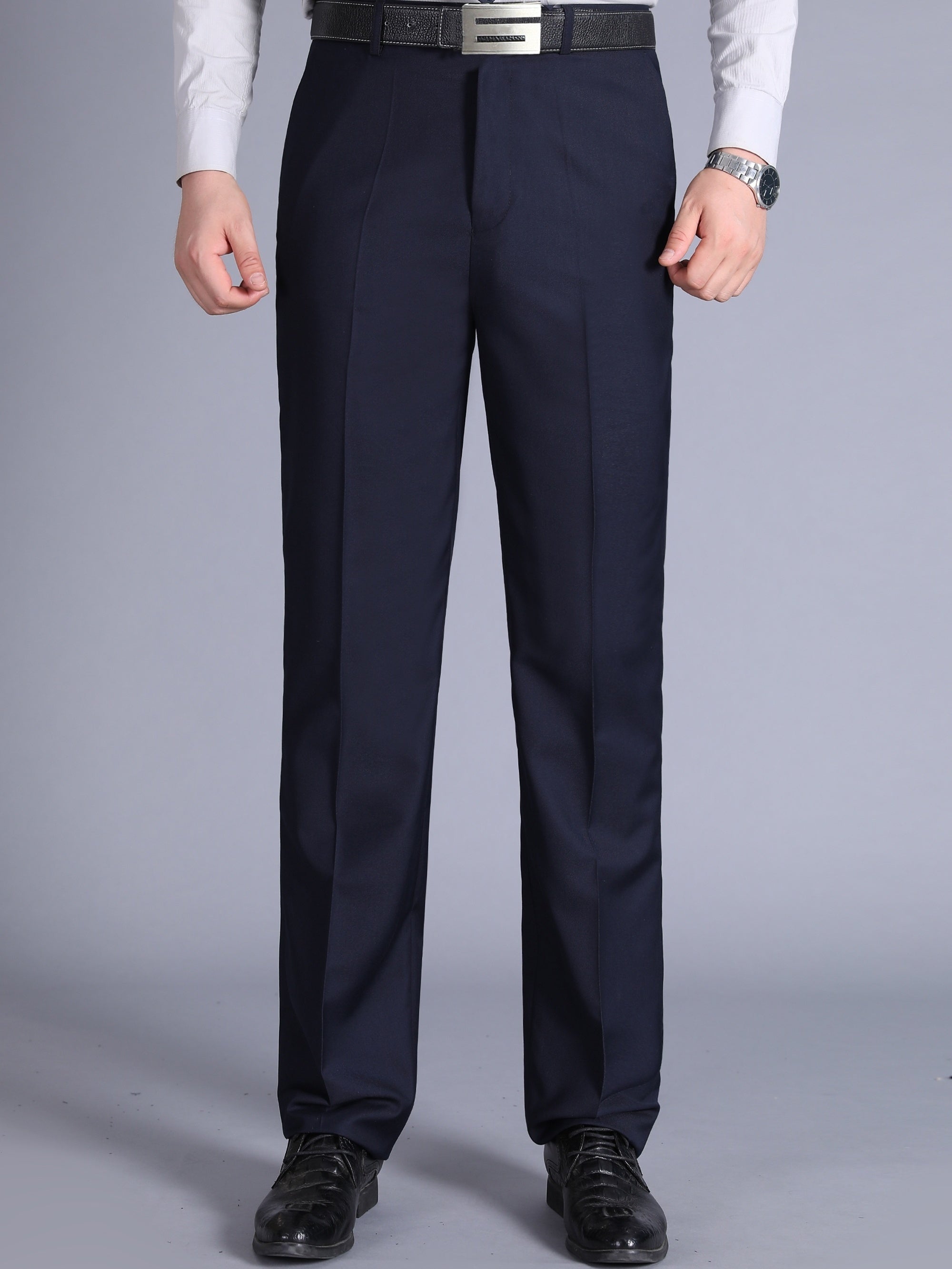 Men's Solid Dress Pants Spring Fall Business