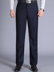 Men's Solid Dress Pants Spring Fall Business